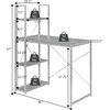 image:imageConvenience Concepts Desigsn2Go Office Workstation Desk 36  Modern Contemporary Writing Accent with Storage Shelves for Dorm Room amp Home Study WhiteWhite