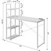 image:imageConvenience Concepts Desigsn2Go Office Workstation Desk with USB Ports amp AC Outlets 4425  Modern Writing Accent with Charging Station amp Storage Shelves for Dorm Room Home Study amp Den WhiteWhiteWhite