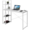 image:imageConvenience Concepts Desigsn2Go Office Workstation Desk with USB Ports amp AC Outlets 4425  Modern Writing Accent with Charging Station amp Storage Shelves for Dorm Room Home Study amp Den WhiteWhiteWhite