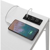 image:imageConvenience Concepts Desigsn2Go Office Workstation Desk with USB Ports amp AC Outlets 4425  Modern Writing Accent with Charging Station amp Storage Shelves for Dorm Room Home Study amp Den WhiteWhiteWhite