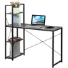 image:imageConvenience Concepts Desigsn2Go Office Workstation Desk with USB Ports amp AC Outlets 4425  Modern Writing Accent with Charging Station amp Storage Shelves for Dorm Room Home Study amp Den WhiteCharcoal GrayBlack
