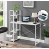 image:imageConvenience Concepts Desigsn2Go Office Workstation Desk with USB Ports amp AC Outlets 4425  Modern Writing Accent with Charging Station amp Storage Shelves for Dorm Room Home Study amp Den WhiteWhiteWhite