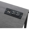 image:imageConvenience Concepts Desigsn2Go Office Workstation Desk with USB Ports amp AC Outlets 4425  Modern Writing Accent with Charging Station amp Storage Shelves for Dorm Room Home Study amp Den WhiteCharcoal GrayBlack