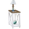 image:imageConvenience Concepts Florence Chairside Table DriftwoodWhiteDriftwoodWhite