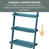 image:imageConvenience Concepts French Country Bookshelf Ladder WhiteDark Turquoise