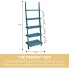 image:imageConvenience Concepts French Country Bookshelf Ladder WhiteDark Turquoise