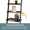 image:imageConvenience Concepts French Country Bookshelf Ladder WhiteDark Walnut  Black