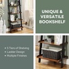 image:imageConvenience Concepts French Country Bookshelf Ladder WhiteDark Walnut  Black