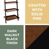 image:imageConvenience Concepts French Country Bookshelf Ladder WhiteDark Walnut  Black
