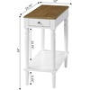 image:imageConvenience Concepts French Country No Tools Chairside End Table with Shelf DriftwoodWhiteDriftwoodWhite