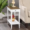 image:imageConvenience Concepts French Country No Tools Chairside End Table with Shelf DriftwoodWhiteDriftwoodWhite