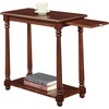image:imageConvenience Concepts French Country Regent Chairside End Table 2375  Traditional Farmhouse Side Table with PullOut Table Shelf End Table with Storage Shelf for Living Room WhiteMahogany