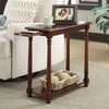 image:imageConvenience Concepts French Country Regent Chairside End Table 2375  Traditional Farmhouse Side Table with PullOut Table Shelf End Table with Storage Shelf for Living Room WhiteMahogany