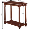 image:imageConvenience Concepts French Country Regent Chairside End Table 2375  Traditional Farmhouse Side Table with PullOut Table Shelf End Table with Storage Shelf for Living Room WhiteMahogany