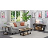 image:imageConvenience Concepts Graystone End Table Weathered Gray  Black FrameBarnwoodBlack