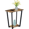 image:imageConvenience Concepts Graystone End Table Weathered Gray  Black FrameBarnwoodBlack