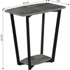 image:imageConvenience Concepts Graystone End Table Weathered Gray  Black FrameCementBlack