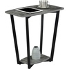 image:imageConvenience Concepts Graystone End Table Weathered Gray  Black FrameCementBlack