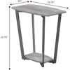 image:imageConvenience Concepts Graystone End Table Weathered Gray  Black FrameFaux BirchSlate Gray