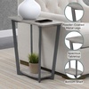 image:imageConvenience Concepts Graystone End Table Weathered Gray  Black FrameFaux BirchSlate Gray