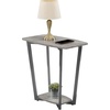image:imageConvenience Concepts Graystone End Table Weathered Gray  Black FrameFaux BirchSlate Gray