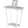 image:imageConvenience Concepts Graystone End Table Weathered Gray  Black FrameFaux BirchWhite