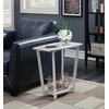 image:imageConvenience Concepts Graystone End Table Weathered Gray  Black FrameFaux BirchWhite