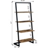 image:imageConvenience Concepts Graystone Ladder Bookshelf BarnwoodBlackBarnwoodBlack