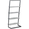 image:imageConvenience Concepts Graystone Ladder Bookshelf BarnwoodBlackFaux BirchSlate Gray