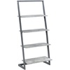 image:imageConvenience Concepts Graystone Ladder Bookshelf BarnwoodBlackFaux BirchSlate Gray