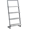 image:imageConvenience Concepts Graystone Ladder Bookshelf BarnwoodBlackFaux BirchSlate Gray