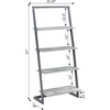 image:imageConvenience Concepts Graystone Ladder Bookshelf BarnwoodBlackFaux BirchSlate Gray