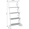 image:imageConvenience Concepts Graystone Ladder Bookshelf BarnwoodBlackFaux BirchWhite
