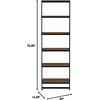 image:imageConvenience Concepts Laredo 5 Tier Ladder Bookcase  shelf Natural  Antique Black FrameNaturalAntique Black Frame