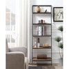 image:imageConvenience Concepts Laredo 5 Tier Ladder Bookcase  shelf Natural  Antique Black FrameNaturalAntique Black Frame