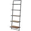 image:imageConvenience Concepts Laredo 5 Tier Ladder Bookcase  shelf Natural  Antique Black FrameNaturalAntique Black Frame