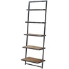 image:imageConvenience Concepts Laredo 5 Tier Ladder Bookcase  shelf Natural  Antique Black FrameNaturalAntique Black Frame