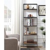 image:imageConvenience Concepts Laredo 5 Tier Ladder Bookcase  shelf Natural  Antique Black FrameNaturalAntique Black Frame