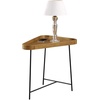 image:imageConvenience Concepts Lunar Triangle Wedge End Table 27  Modern Side Table for Living Room Table with Iron HairpinStyle Legs Industrial Table for Family Room Oak DriftwoodBlackDriftwood  Black