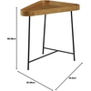image:imageConvenience Concepts Lunar Triangle Wedge End Table 27  Modern Side Table for Living Room Table with Iron HairpinStyle Legs Industrial Table for Family Room Oak DriftwoodBlackDriftwood  Black