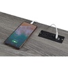 image:imageConvenience Concepts Monterey Desk with Charging Station 47inch Weathered GrayBlack