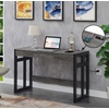 image:imageConvenience Concepts Monterey Desk with Charging Station 47inch Weathered GrayBlack