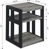 image:imageConvenience Concepts Monterey End Table with Shelves Weathered GrayBlackWeathered GrayBlack