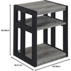 image:imageConvenience Concepts Monterey End Table with Shelves Weathered GrayBlackWeathered GrayBlack