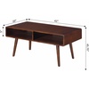 image:imageConvenience Concepts Napa Coffee Table 42  MidCentury Modern Center Room Accent with Storage Shelf for Transitional Contemporary Living amp Family Room Espresso