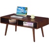 image:imageConvenience Concepts Napa Coffee Table 42  MidCentury Modern Center Room Accent with Storage Shelf for Transitional Contemporary Living amp Family Room Espresso