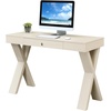 image:imageConvenience Concepts Newport 1 Drawer Desk Weathered GrayIvory