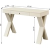 image:imageConvenience Concepts Newport 1 Drawer Desk Weathered GrayIvory