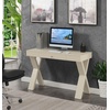 image:imageConvenience Concepts Newport 1 Drawer Desk Weathered GrayIvory