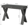image:imageConvenience Concepts Newport 1 Drawer Desk Weathered GrayWeathered Gray